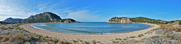 Der Traumstrand des Peleponnes - Voidokilia Beach, auch Ochsenbauchbucht genannt - und das ganz allein für uns!