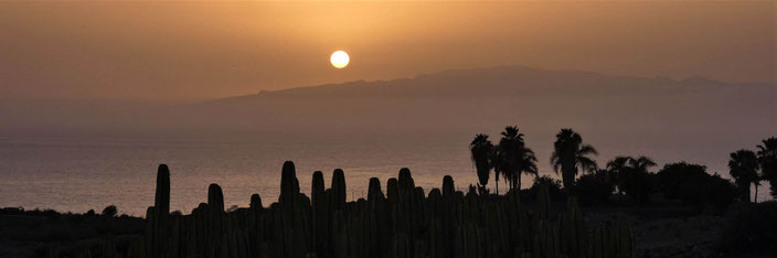 Gomera Calima Sonnenuntergang