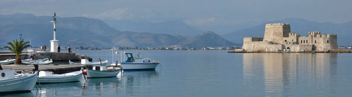 Nafplio - Blick auf die Bourtzi-Insel.