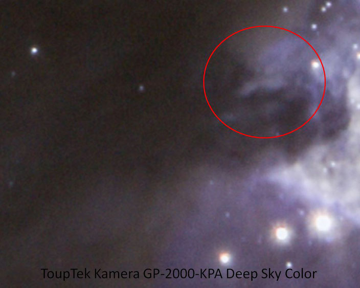 ToupTek Kamera GP-2000-KPA DeepSky Color Vixen VMC L110/1035 M42 Orionnebel Trapez
