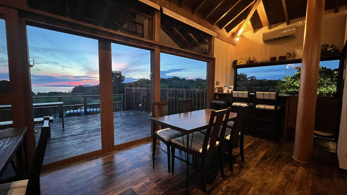 You can enjoy beautiful sunset at our lounge too.