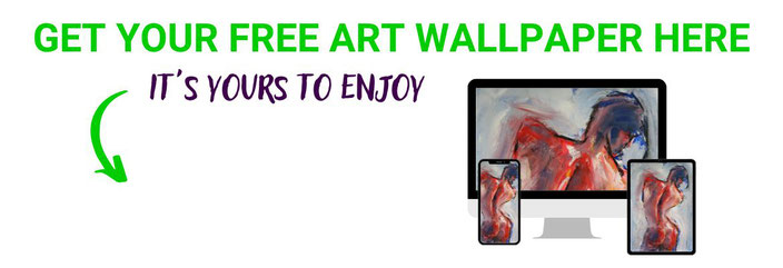 Free Art Wallpaper - Model in Red - Lily van Riemsdijk 
