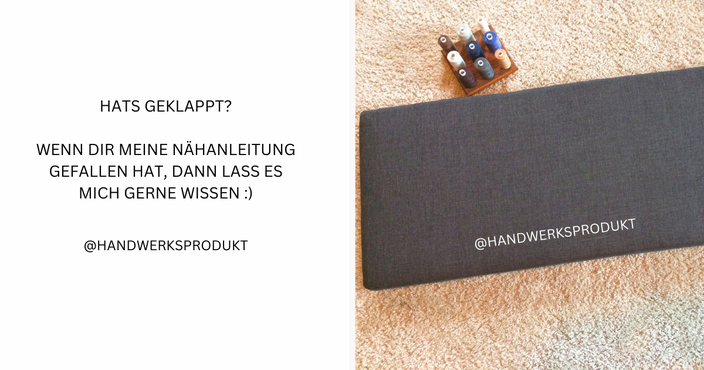 DIY Sitzkissenbezug nähen Schritt für Schritt – Bankauflage Nähanleitung
