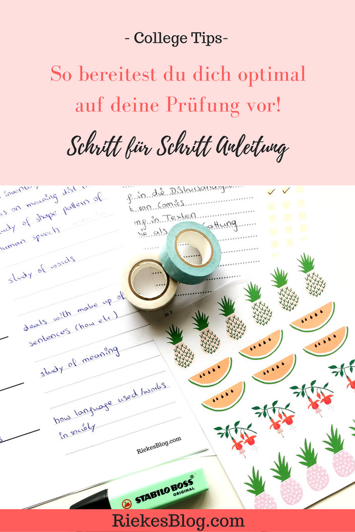 Bild: College Tips So bereitest du dich optimal auf deine Prüfung vor!