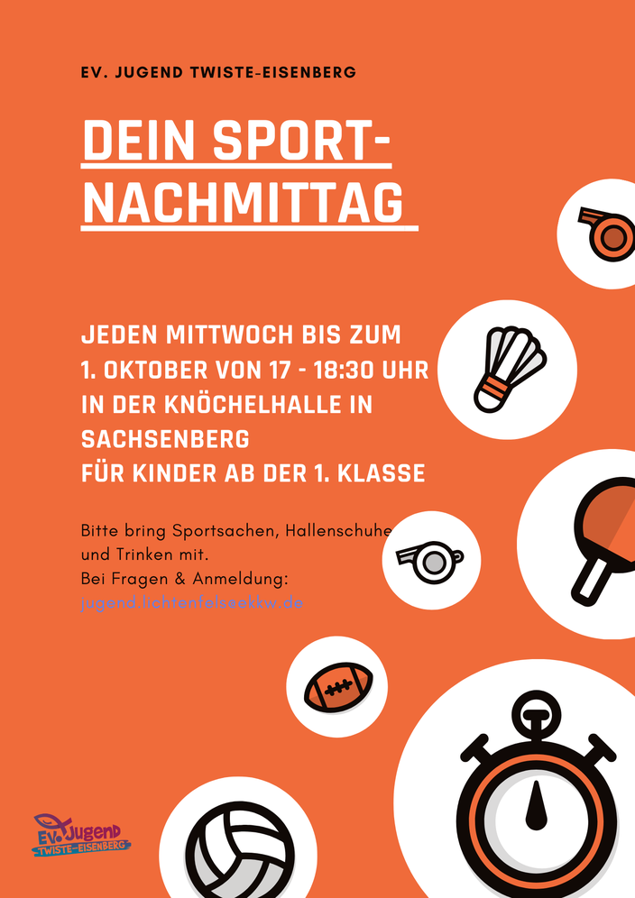 Zum anmelden einfach auf den Flyer tippen/ klicken!