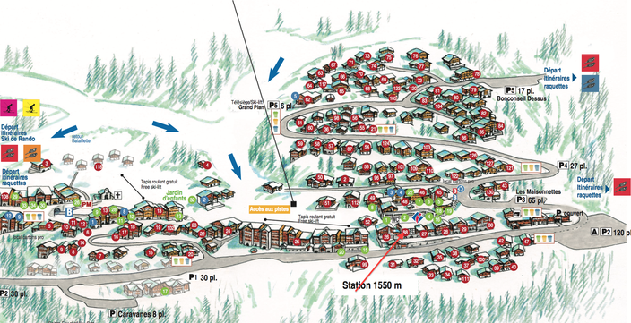 Plan de Sainte Foy et situation de l'appartement