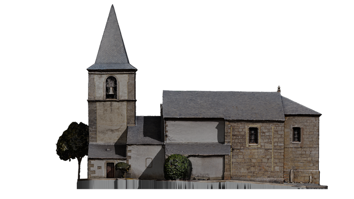 La imagen muestra la fachada sur de la Iglesia de San Salvador
