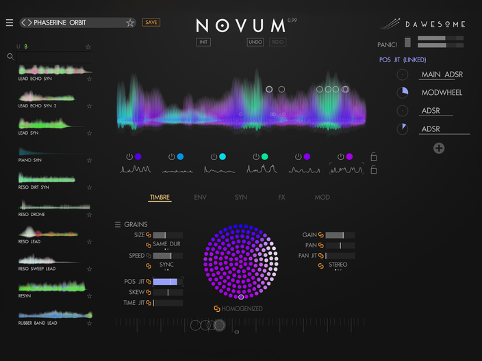 screenshot of novum plugin