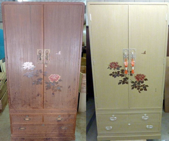 ９０幅洋服箪笥修理例