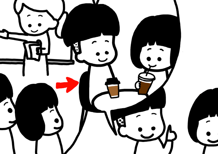 授業の後でコーヒーを飲まない？