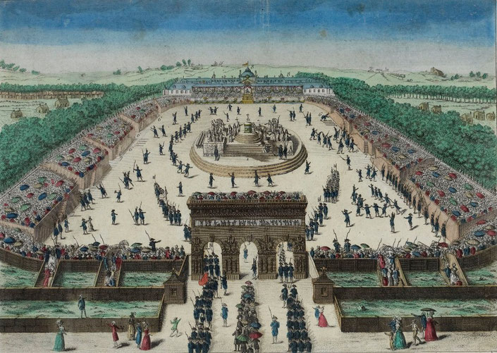 Fête de la Fédération le 14 juillet 1790 sur le Champ-de-Mars. Musée de la Révolution française - Vizille