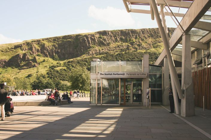 Edinburgh Scotland ofpenguinsandelephants of penguins and elephants Scottish Parliament Arthur's Seat