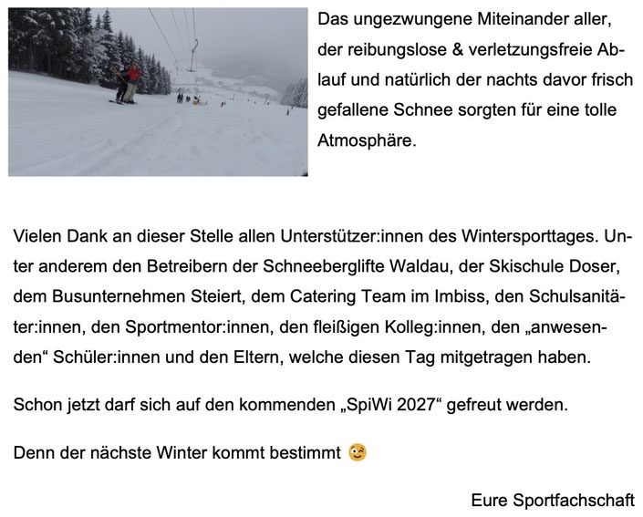 zweites Bild zum Wintersporttag 2026