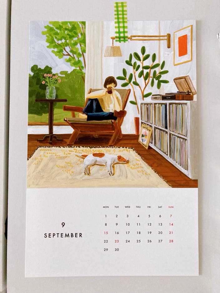 9月のカレンダーも素敵だったんですよね。9月はうっかりUPするのを忘れてしまったんですが･･･。見るたびに癒されていました。遅ればせながら、お気に入りの絵をUPしておきます。