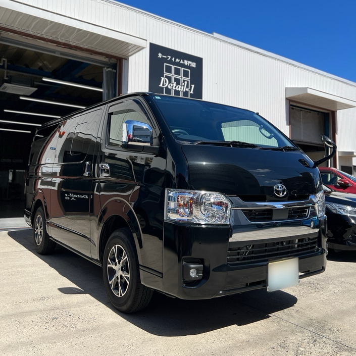 トヨタ ハイエース カーフィルム施工 WINCOS Premium HCD-03G IR-85HD