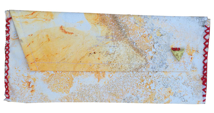 galaxy clutch bag 4 - front | made out of scrap canvas | SOLD | $35