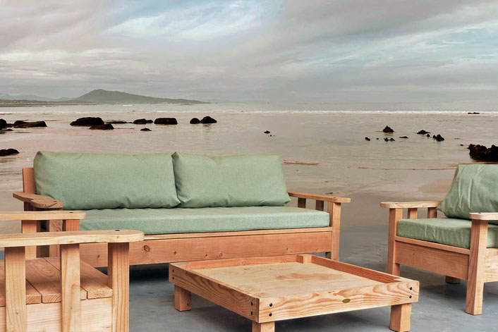 canapé bois douglas extérieur made in france