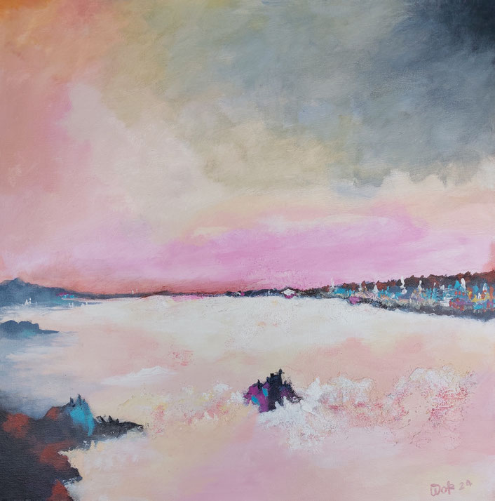 Morgenstimmung - Acryl auf Leinwand, 60 x 60cm, 2024