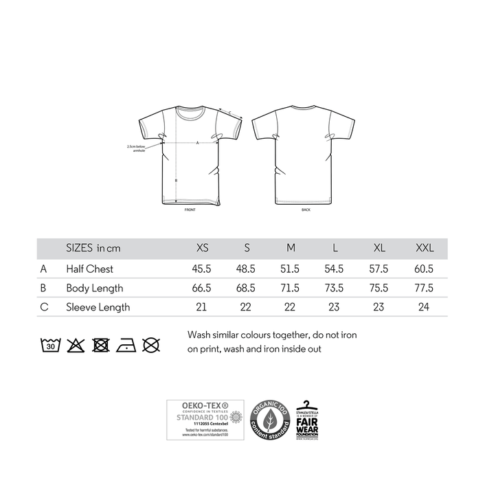 Size Chart T-Shirts fiphie.com