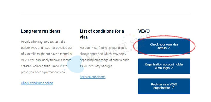 オーストラリア内務省 公式サイト Check visa details and conditions