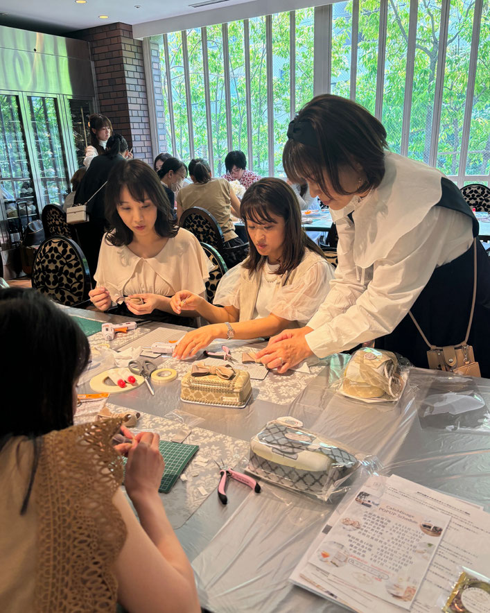 JourFin　ラブリボン　LoveRibbon　リボン　リボン教室　リボン教室芦屋　リボン　リボンワーク　リボン資格　リボンレッスン　木馬リボン　MOKUBAリボン　MOKUBA　カフェミナージュ　CafeMinage　　神戸北野ホテル　神戸北野ホテルカルチャーサロン