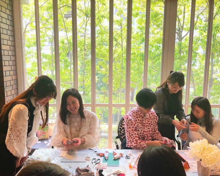 JourFin　ラブリボン　LoveRibbon　リボン　リボン教室　リボン教室芦屋　リボン　リボンワーク　リボン資格　リボンレッスン　木馬リボン　MOKUBAリボン　MOKUBA　カフェミナージュ　CafeMinage　　神戸北野ホテル　神戸北野ホテルカルチャーサロン