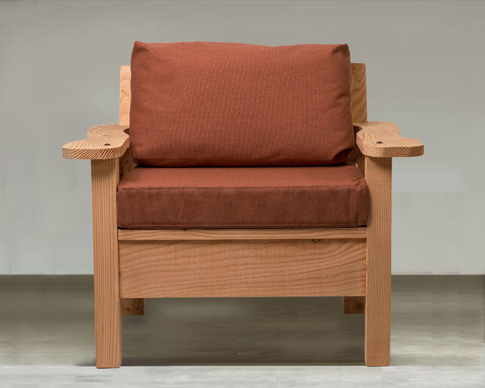 fauteuil  bois jardin