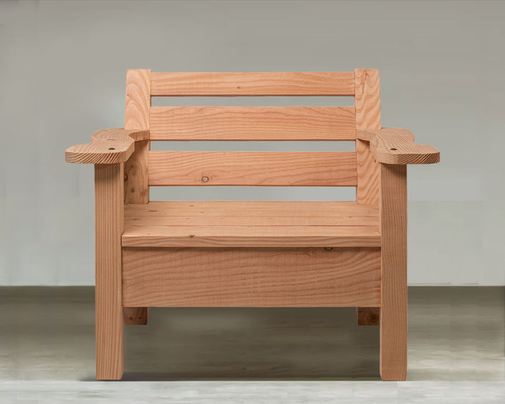 fauteuil  bois jardin