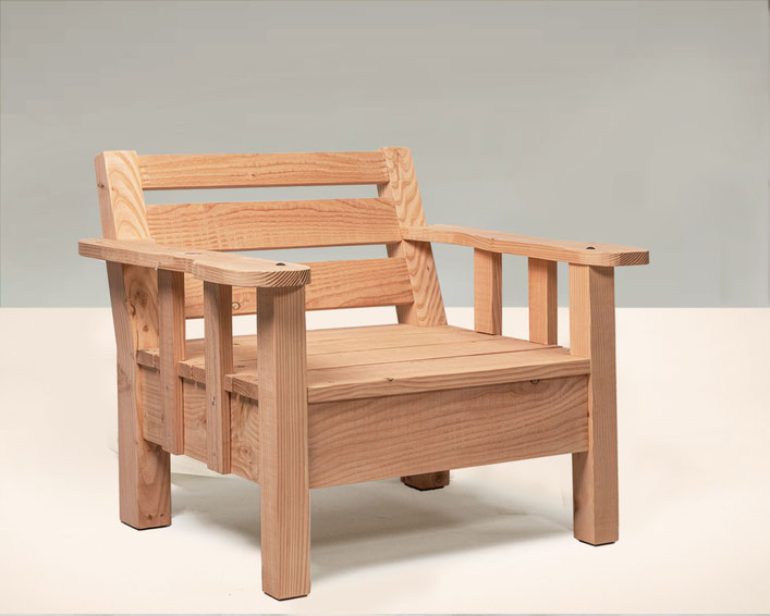 fauteuil  bois jardin