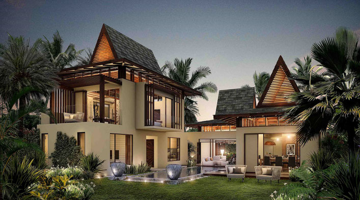 Luxury villas in mauritius with 4 bedrooms and with private pool North West