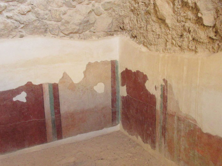 Wandmalereien in Masada