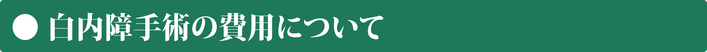 大森眼科_白内障手術の費用について