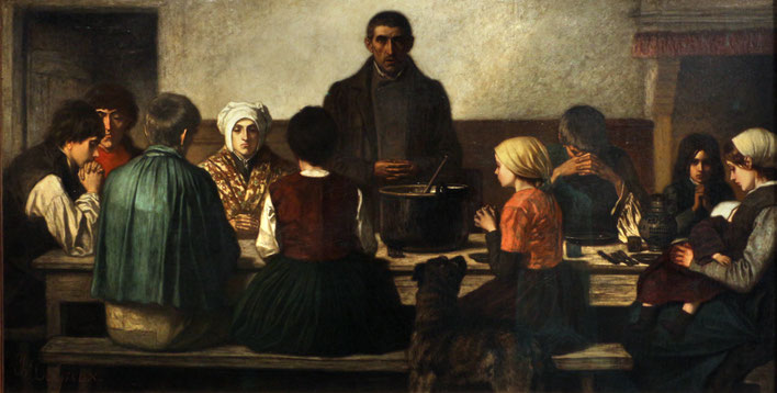 シャルル・ド・グルー《夕食前の祝福》1861年