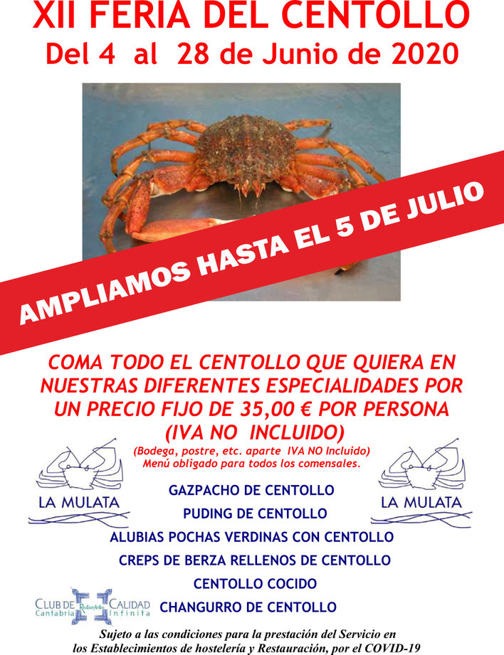 Feria del centollo 2020 la Mulata Santander