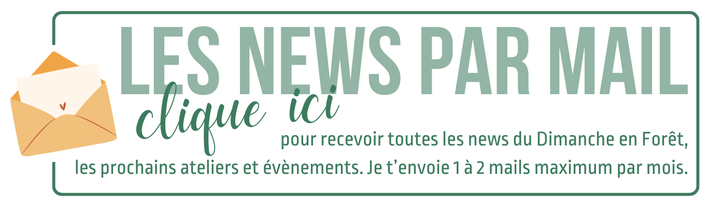 Inscription à la newsletter pour recevoir toute l'actualité de l'atelier Le Dimanche en Forêt