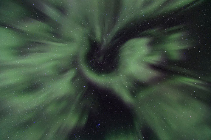 Aurora Borealis with Pleiades during a solar maximum, Snaefellsnes peninsula, Iceland, Scandinavia, Europe 