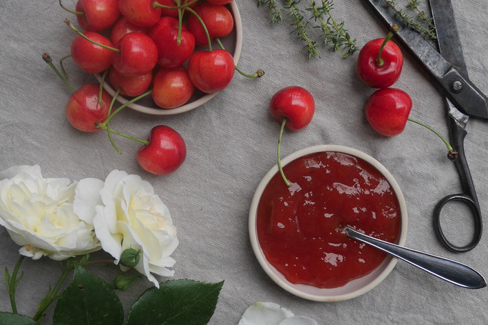 Kirsch-Tymian-Marmelade