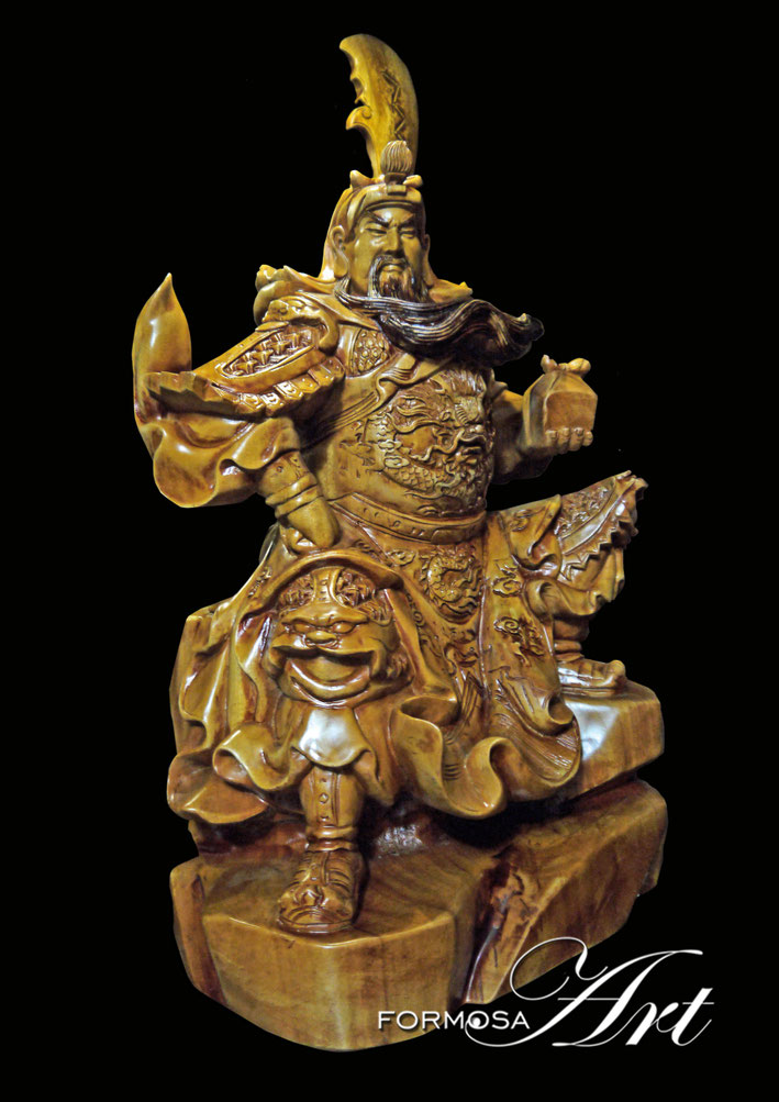 Guan Gong with Guan Dao in the background