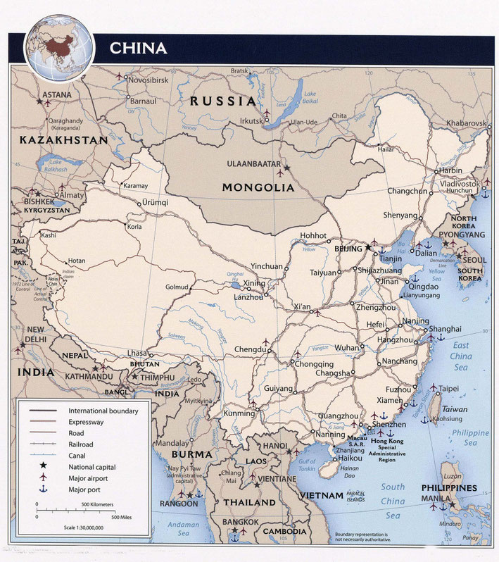 Present day map