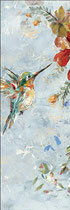 toile tableau décoration colibri oiseaux fleur insecte impression vernis matière design moderne tendance classique nature butinage butiner bleu offrir noel cadeau idee cadeaux  