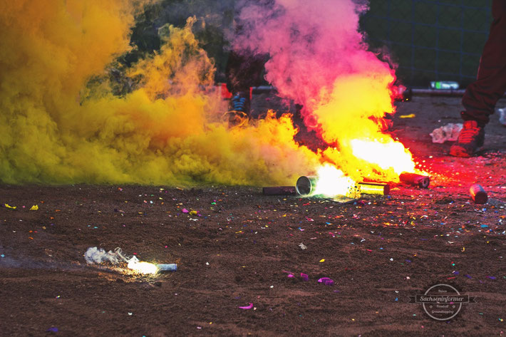 Thonberger SC 1931 II vs. FC Lausitz Hoyerswerda II Pyro Ultras