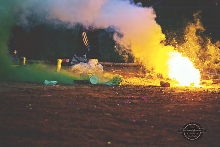 Thonberger SC 1931 II vs. FC Lausitz Hoyerswerda II Pyro Ultras