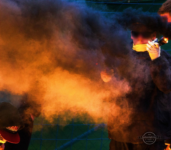 Thonberger SC 1931 II vs. FC Lausitz Hoyerswerda II Pyro Ultras