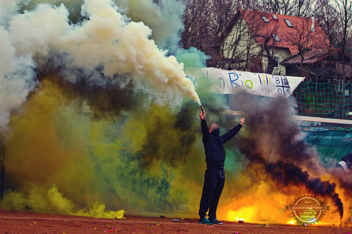 Thonberger SC 1931 II vs. FC Lausitz Hoyerswerda II Pyro Ultras