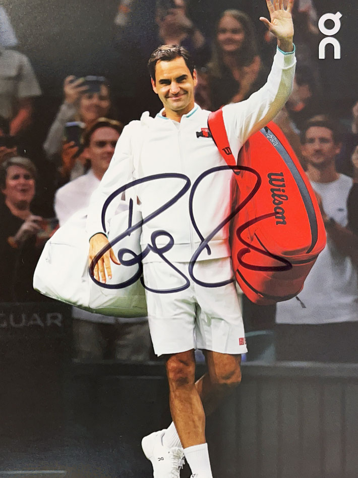 Roger Federer, Autograph, Autogramm