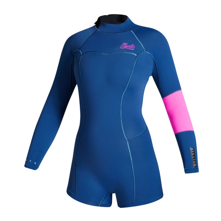 Mystic Lunar Longarm Shorty 2/2mm Bzip Summer Blue bei WindSucht Hünxe