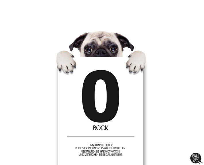 FUNI SMART ART, Poster, Motiv "Null Bock."