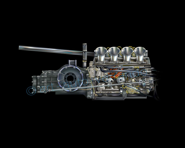 Ford Cosworth FVA - Art auto verrando - Michel Verrando - Lotus 59B