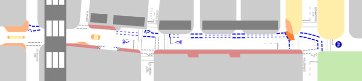 So soll die neue Findorffstraße aussehen - rechts Eickedorfer Straße, links Findorfftunnel-  zum Vergrößern klicken