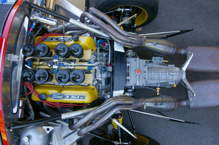 Engine bay in an early stadium of development